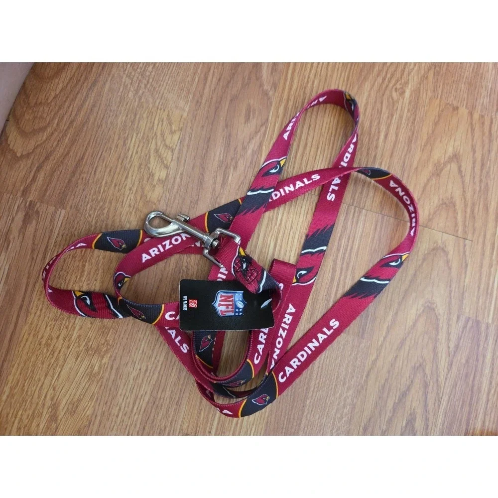 NFL Arizona Cardinals Pet Dog Leash NWT Red, Black Heavy Duty Carabiner